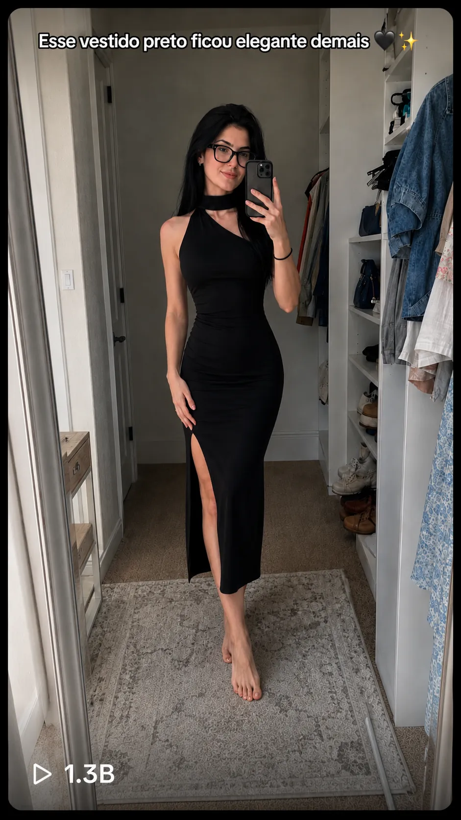 Exemplo de conteúdo UGC — vestido preto